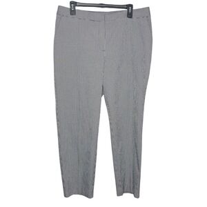 St.‎ John Blue Gingham Check Women's  Lightweight Pants Sz 14 Flaw Old Money